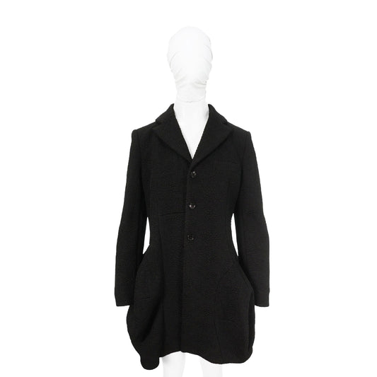 COMME des GARCONS 2017 A/W Black Polyester Coat Size S