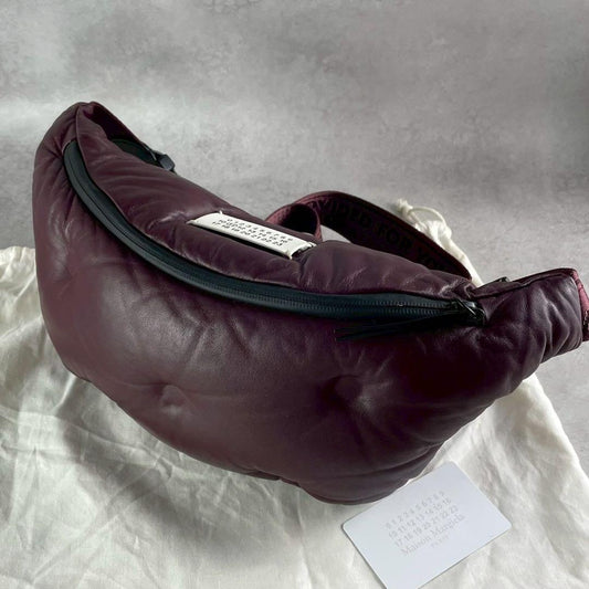 Vintage Maison Margiela Accessory - Maison Margiela 20AW GRAM SLAM Body Bag Bordeaux - Authentic Archive