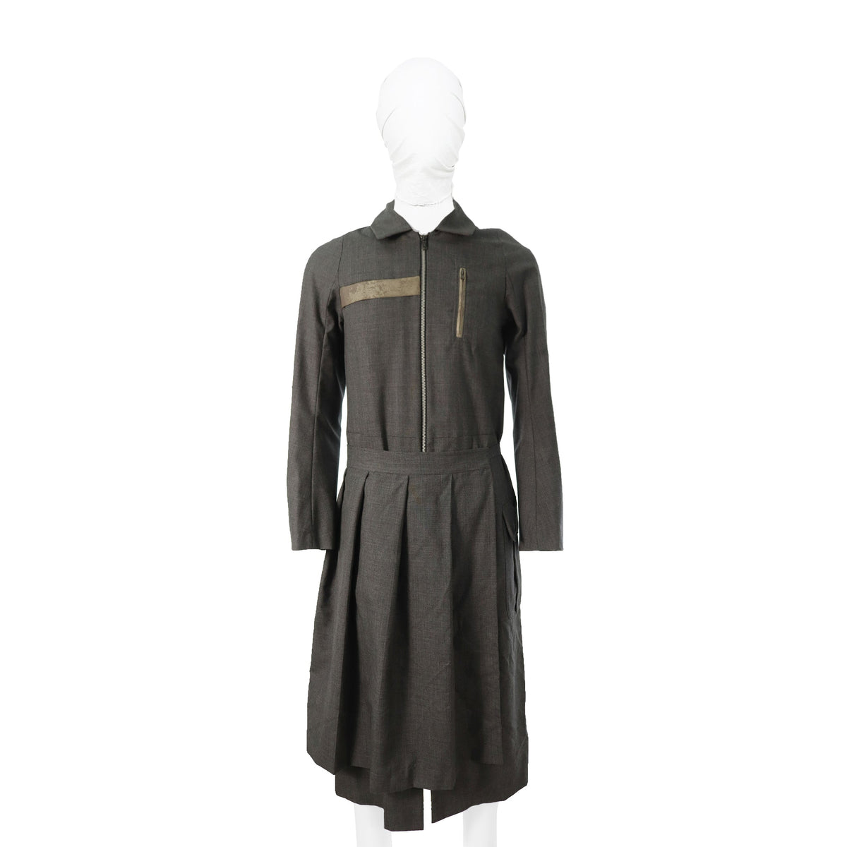 UNDERCOVER 1996 S/S Wool Cotton Long Shirt Gray