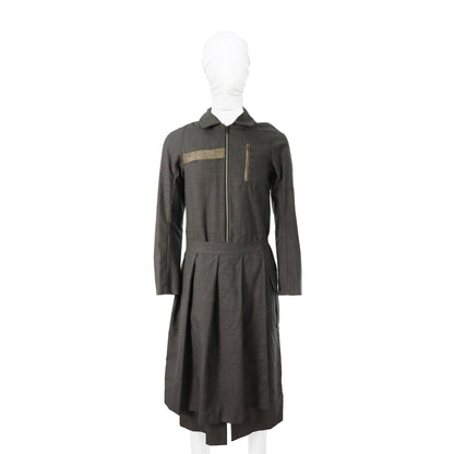 UNDERCOVER 1996 S/S Wool Cotton Long Shirt Gray