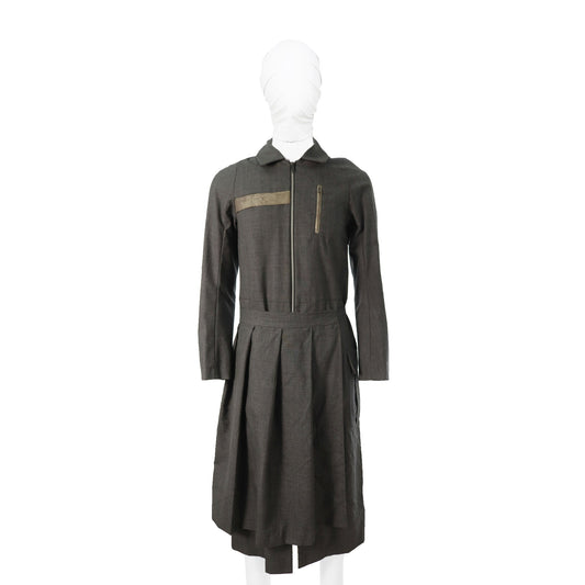 UNDERCOVER 1996 S/S Wool Cotton Long Shirt Gray