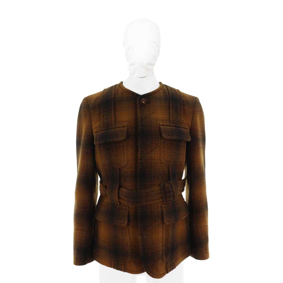 NUMBER (N)INE 2008 A/W Jacket Brown Wool Silk Size 3