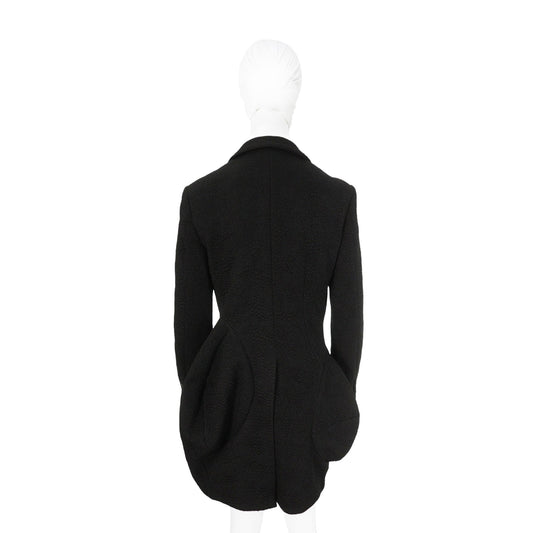 COMME des GARCONS 2017 A/W Black Polyester Coat Size S