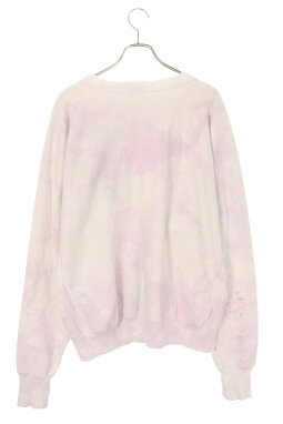 Vintage Saint Michael Tops - SAINT MICHAEL x Champion 2023AW Tie-dye Distressed Crew Neck Sweatshirt Size L - Authentic Archive
