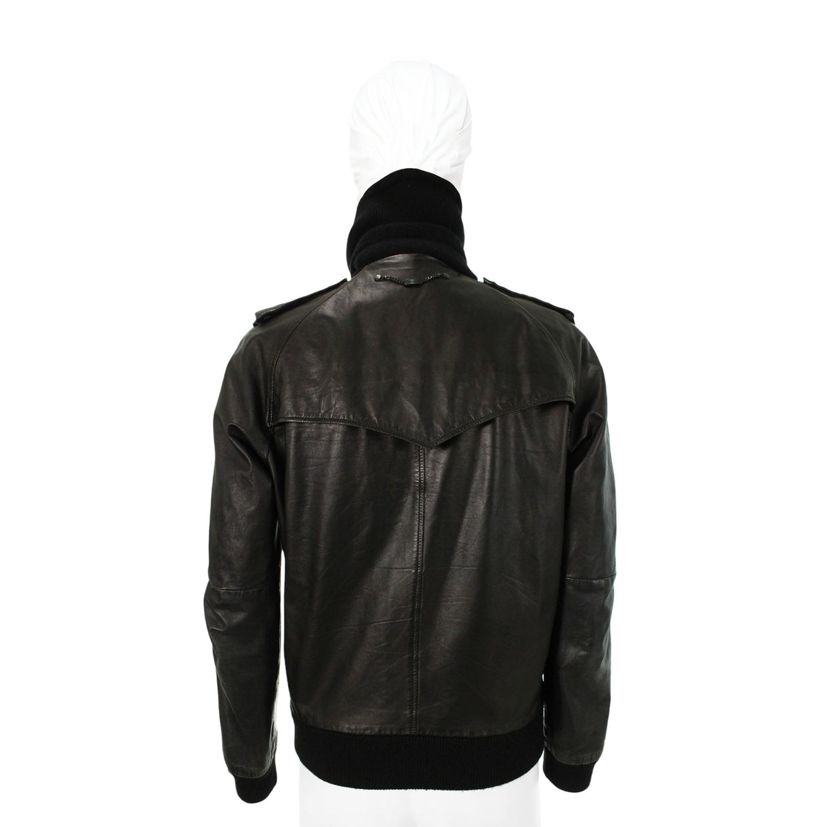 JeanPaulGAULTIER Black Leather Jacket Size 48
