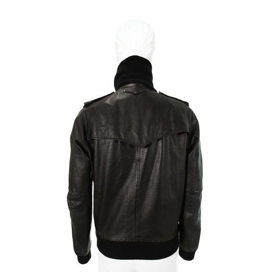 JeanPaulGAULTIER Black Leather Jacket Size 48