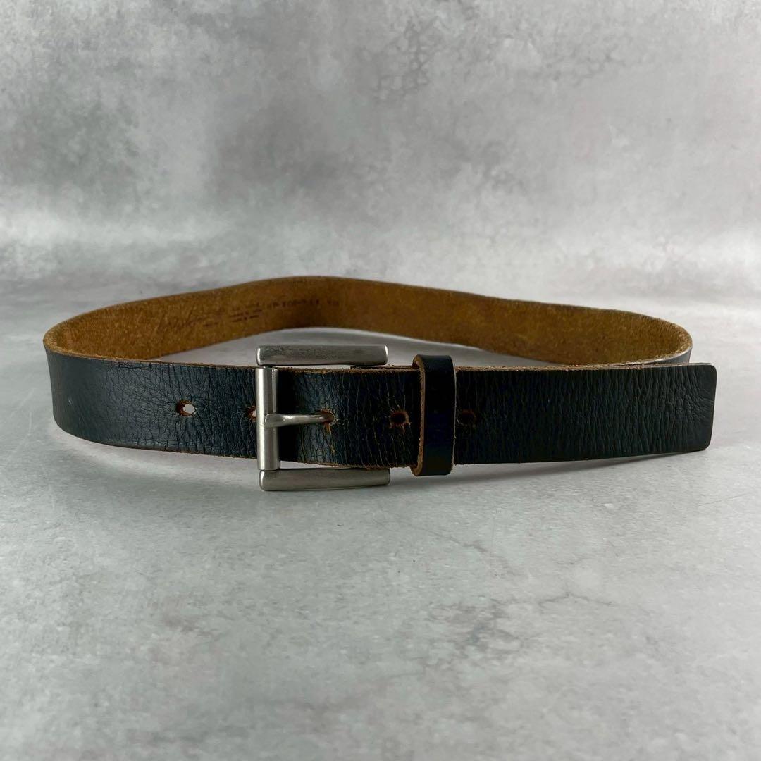 Vintage Yohji Yamamoto Accessory - Yohji Yamamoto POUR HOMME Leather Belt Black - Authentic Archive