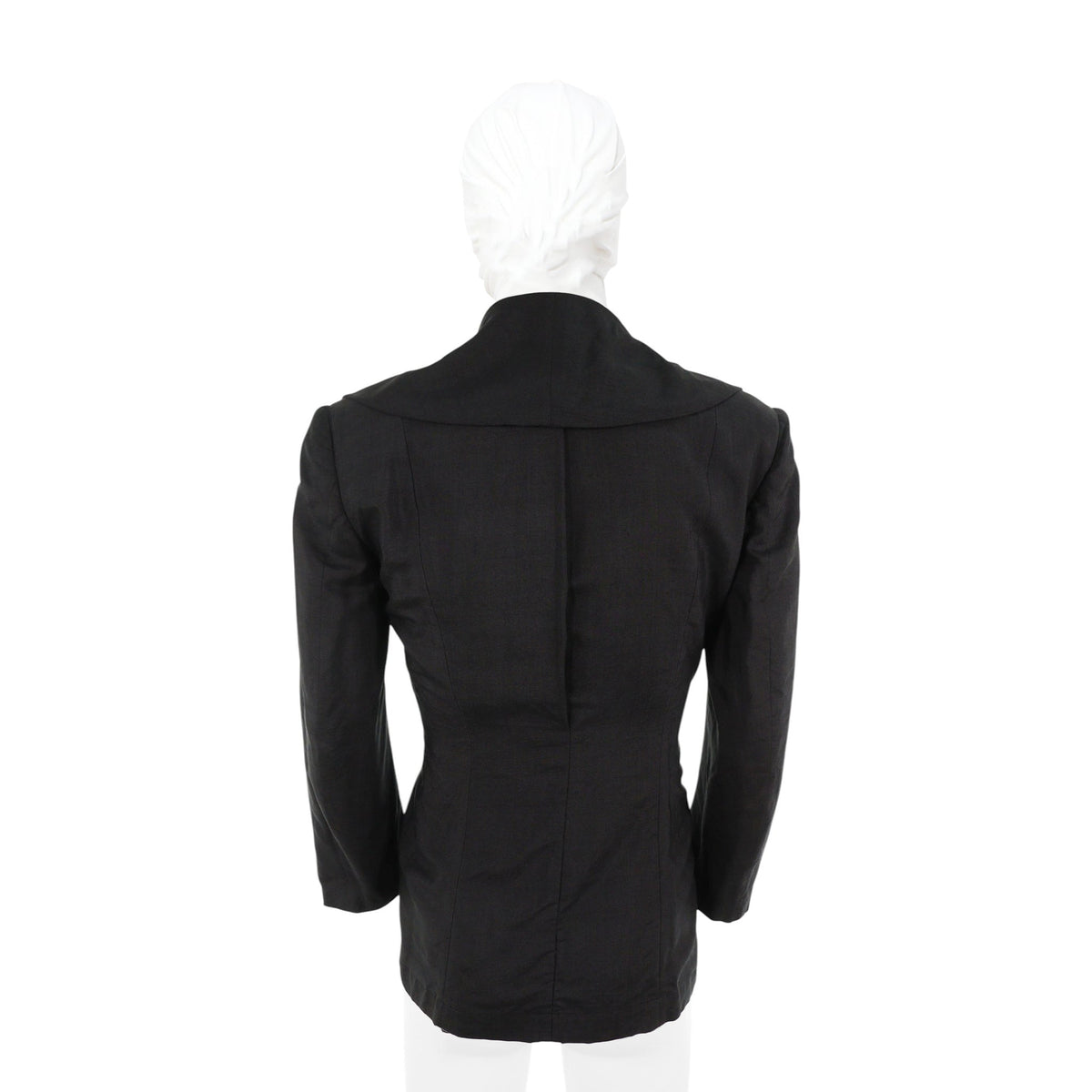 COMME des GARCONS 1980s Black Silk Jacket Size M