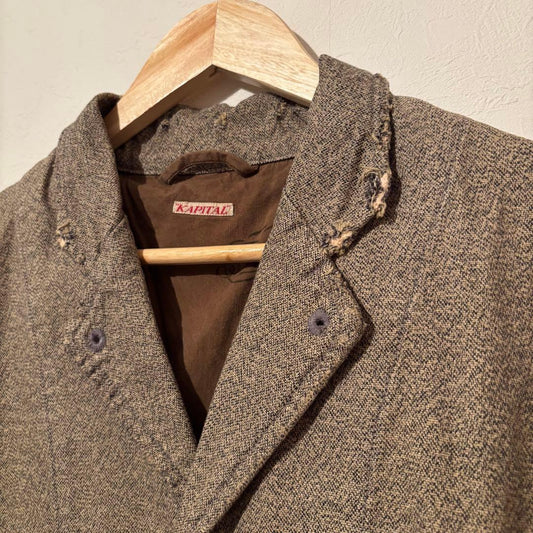 Vintage Kapital Outwear - KAPITAL KOUNTRY Soaked Coveralls Beige Size M - Authentic Archive