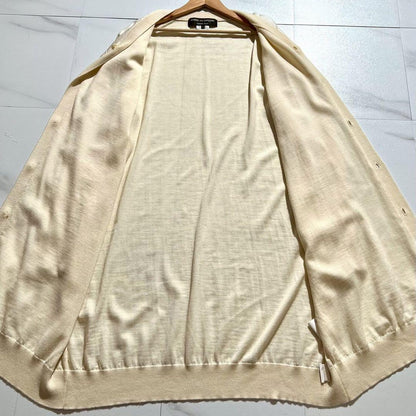 Vintage Comme des Garcons Outwear - COMME des GARÇONS HOMME PLUS 21AW Long Cardigan Off-White Size L - Authentic Archive