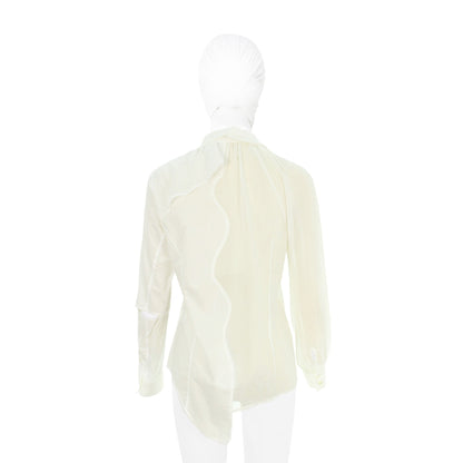 UNDERCOVER 2014 S/S White Long Sleeve Shirt Size 1