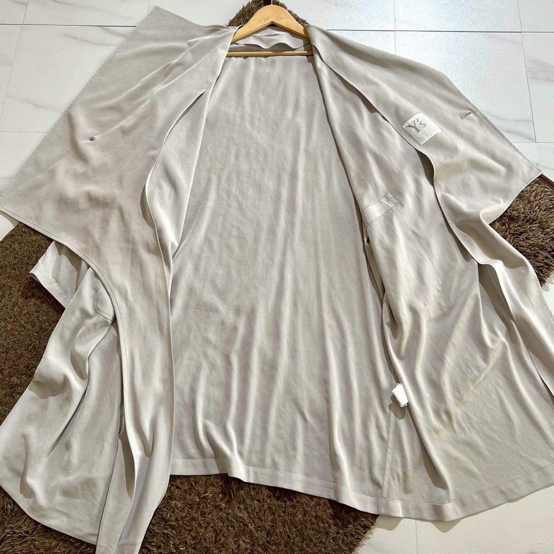 Vintage Yohji Yamamoto Outwear - Y's 22SS Oversized Long Coat Gray Size L - Authentic Archive