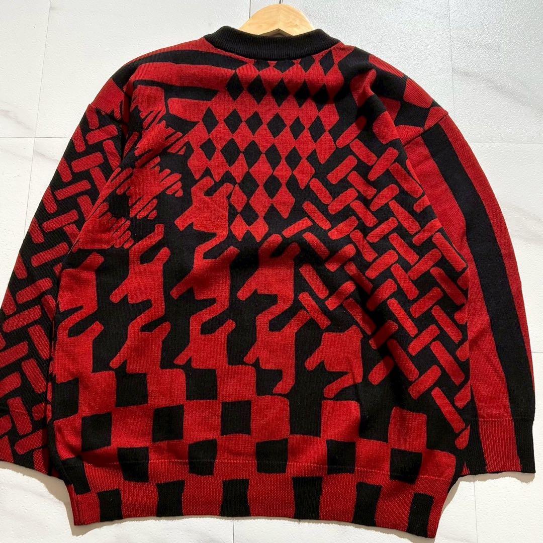 Vintage Issey Miyake Tops - ISSEY MIYAKE MEN 80s Oversized Long Sleeve Knit Sweater Red Size XL - Authentic Archive