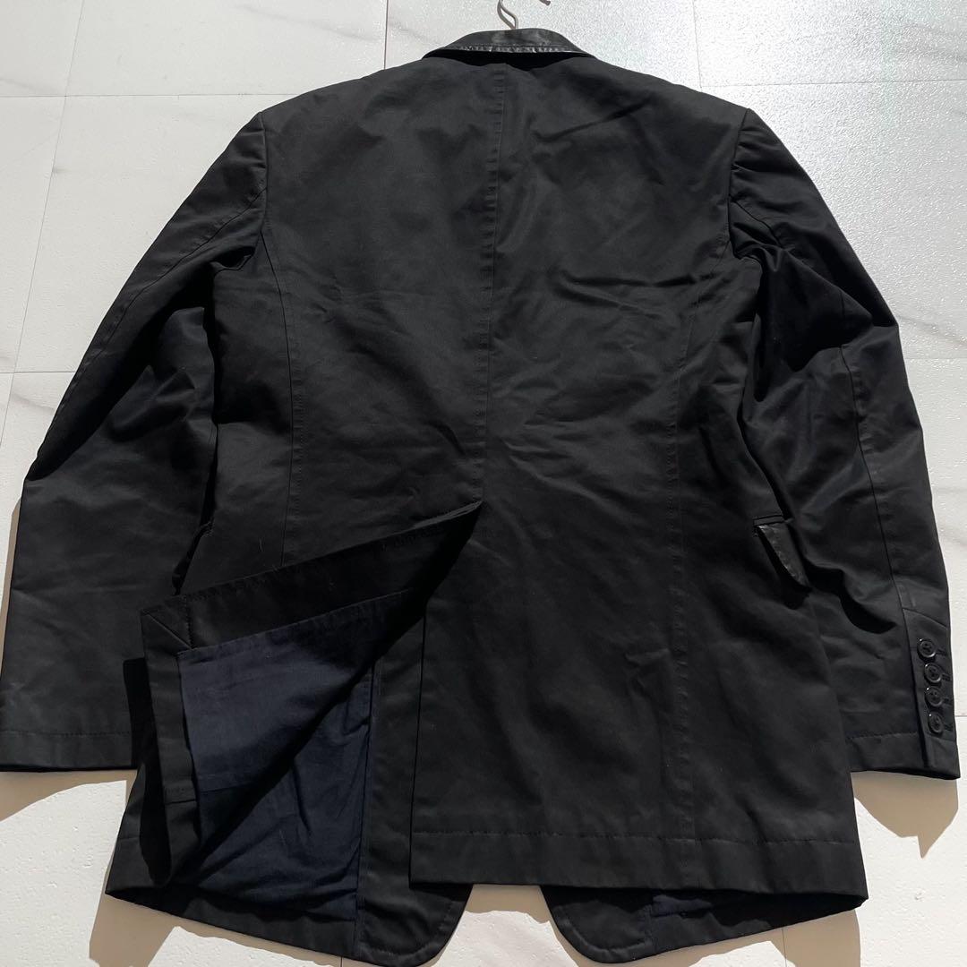 Vintage Yohji Yamamoto Outwear - Y's for men Leather Jacket Cotton Black Size M - Authentic Archive
