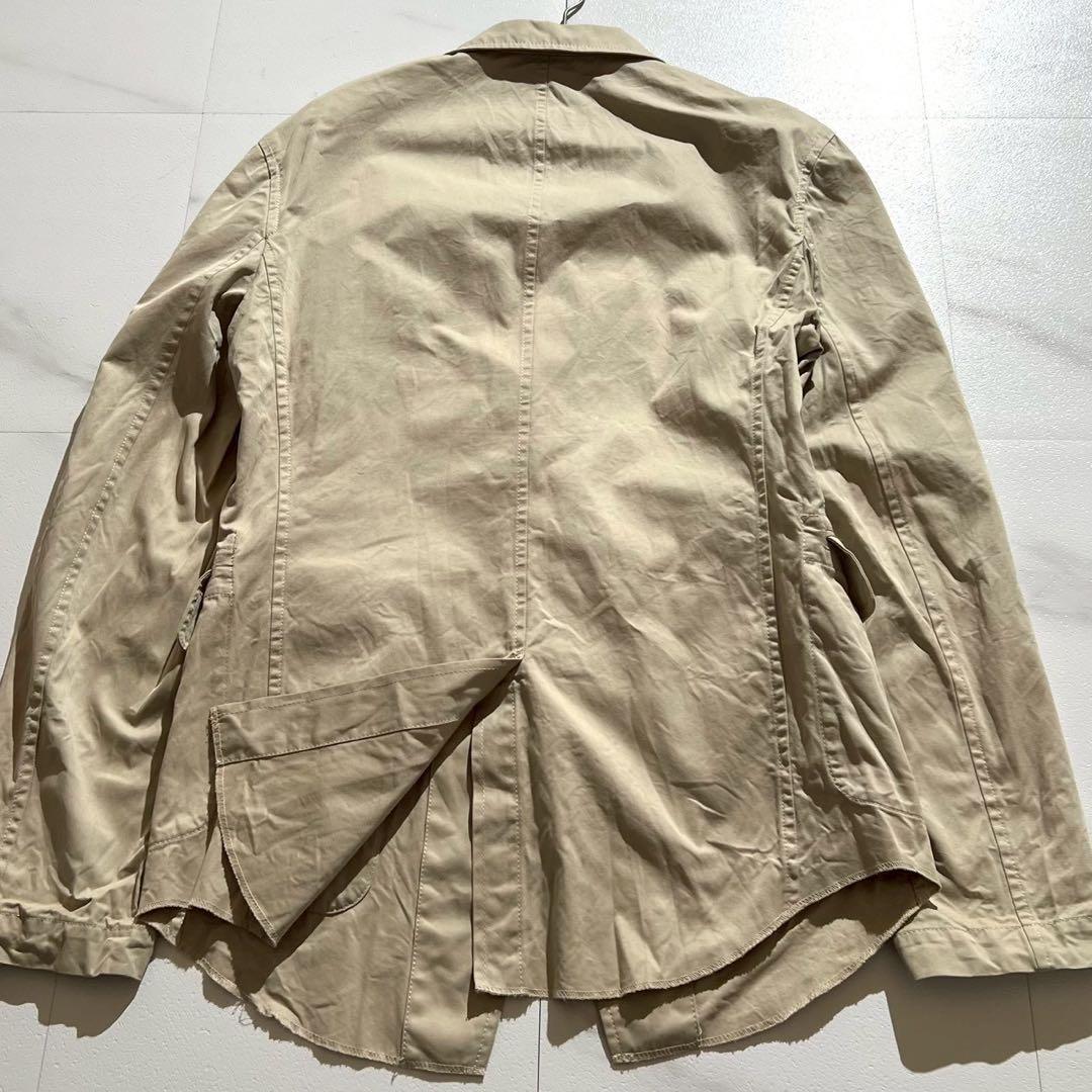 Vintage Yohji Yamamoto Outwear - Y's for men Tailored Jacket Cotton Beige Size XL - Authentic Archive