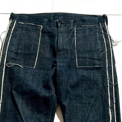 Vintage Yohji Yamamoto Bottoms - Yohji Yamamoto POUR HOMME 15SS Straight Denim Pants Indigo Size 2 - Authentic Archive