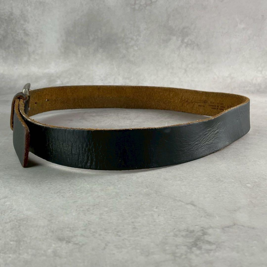 Vintage Yohji Yamamoto Accessory - Yohji Yamamoto POUR HOMME Leather Belt Black - Authentic Archive