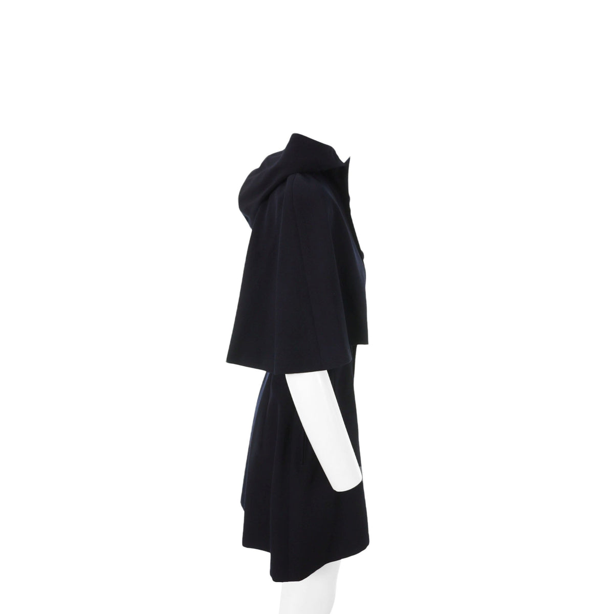 Yohji Yamamoto 80s Wool Midi Dress Black Size S