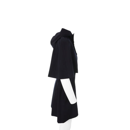 Yohji Yamamoto 80s Wool Midi Dress Black Size S