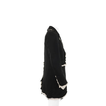 COMME des GARCONS 2018 FW Polyester Coat Black White Size XS