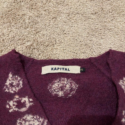 Vintage Kapital Tops - KAPITAL Wool Knitwear Purple Size 3 - Authentic Archive