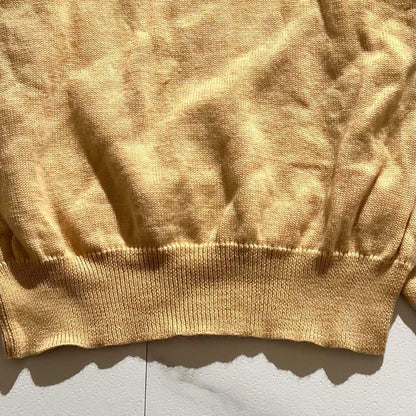 Vintage Yohji Yamamoto Tops - Yohji Yamamoto POUR HOMME 80s Long Sleeve Knit Yellow Size L - Authentic Archive