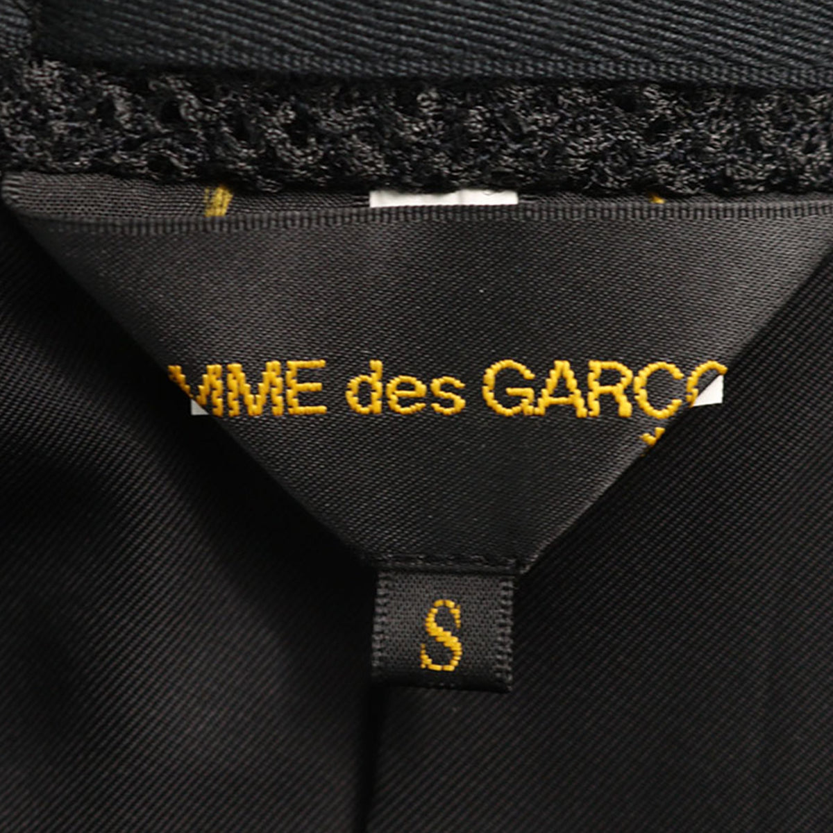 COMME des GARCONS 2017 A/W Black Polyester Coat Size S