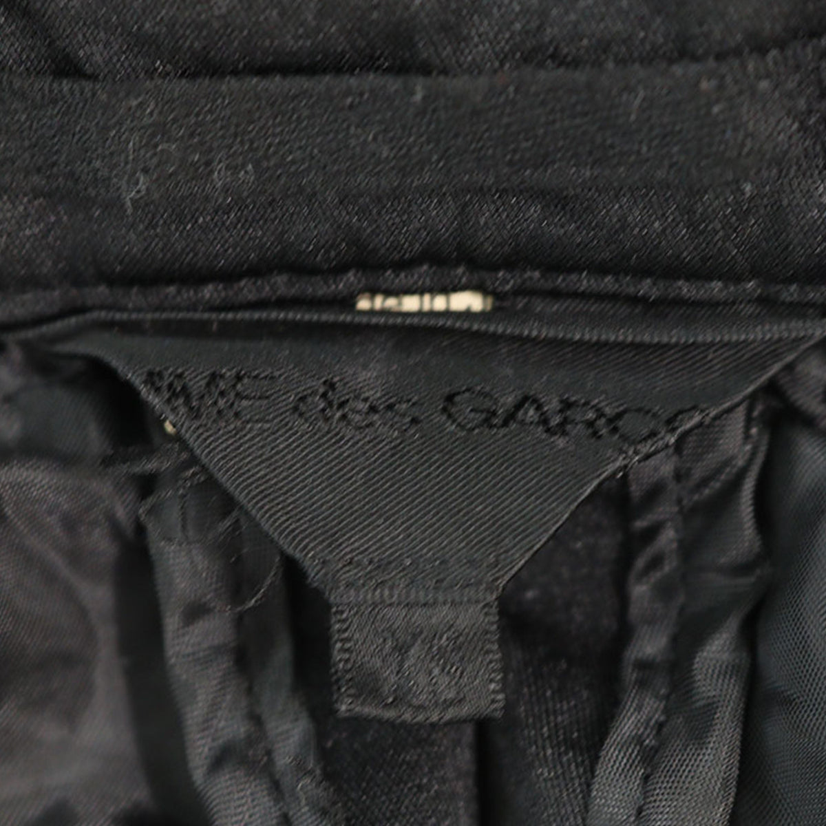 COMME des GARCONS 2018 FW Polyester Coat Black White Size XS
