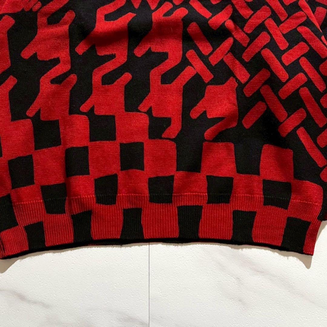 Vintage Issey Miyake Tops - ISSEY MIYAKE MEN 80s Oversized Long Sleeve Knit Sweater Red Size XL - Authentic Archive