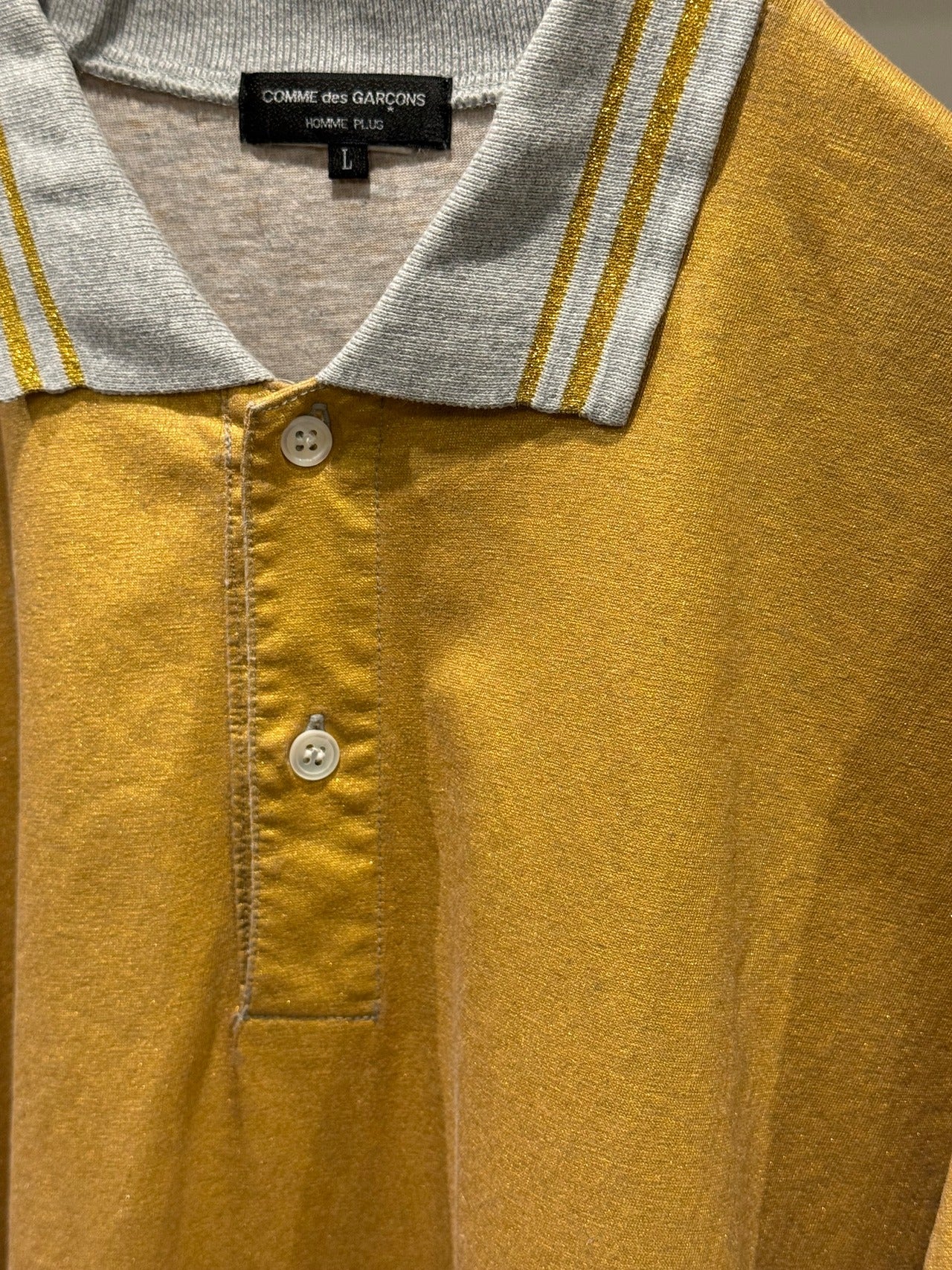 Vintage Comme des Garcons Tops - COMME des GARCONS AD2006 Polo Shirt Yellow Size L - Authentic Archive