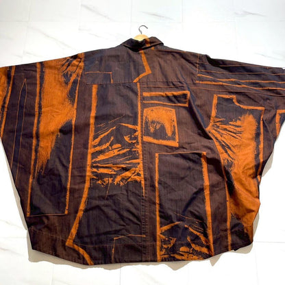 Vintage Issey Miyake Outwear - ISSEY MIYAKE MEN 20AW Denim Long Coat Orange Brown Size L - Authentic Archive