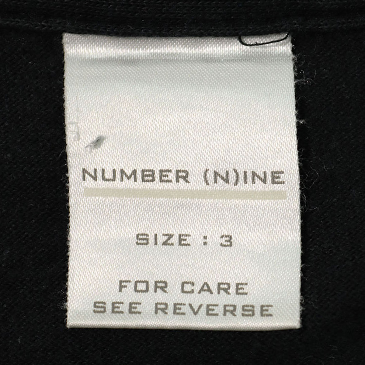 NUMBER (N)INE 2002 S/S Black Jacket Size 3