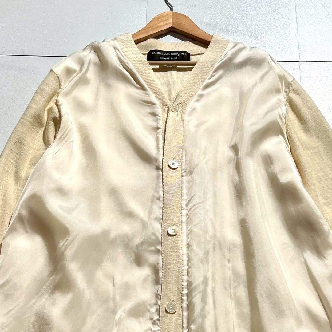 Vintage Comme des Garcons Outwear - COMME des GARÇONS HOMME PLUS 21AW Long Cardigan Off-White Size L - Authentic Archive