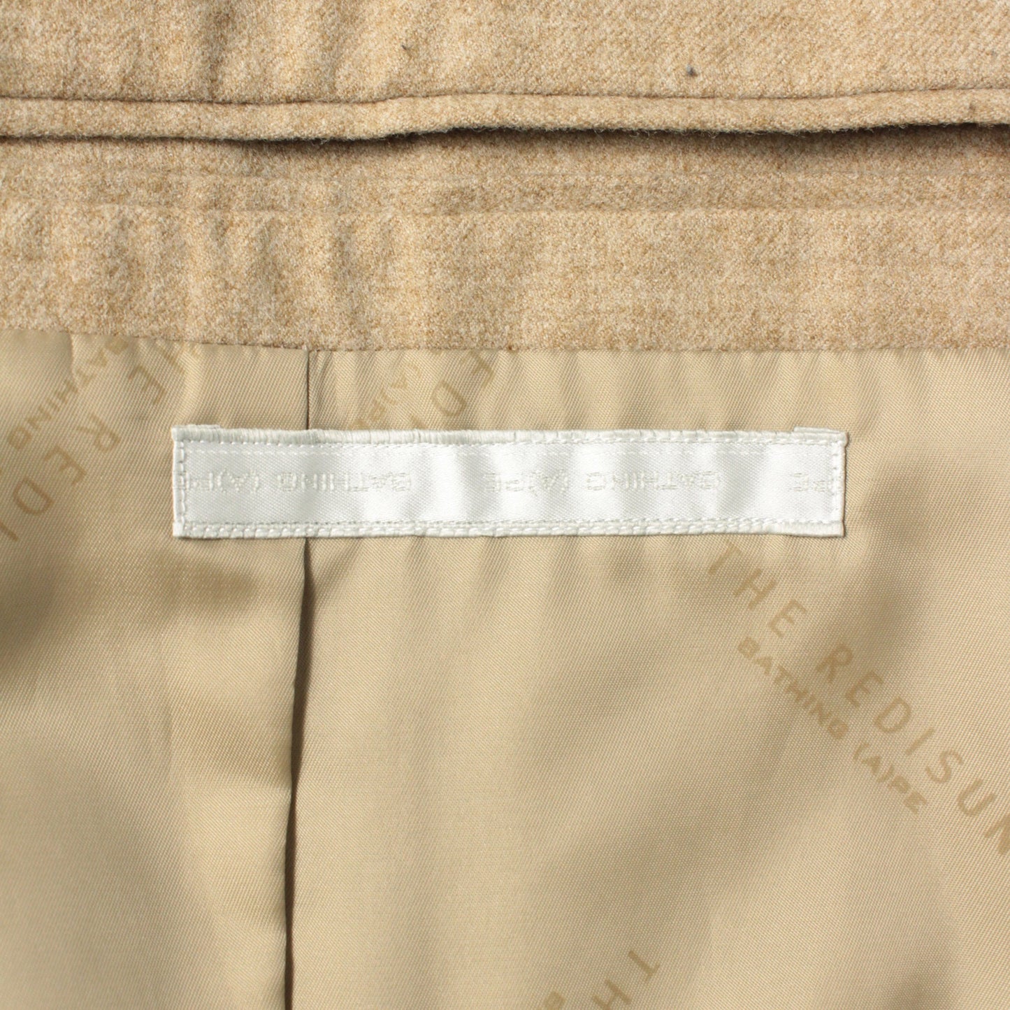 A BATHING APE x NUMBER (N)INE x BAPE 2000 FW Wool Blend Coat Beige Size 2
