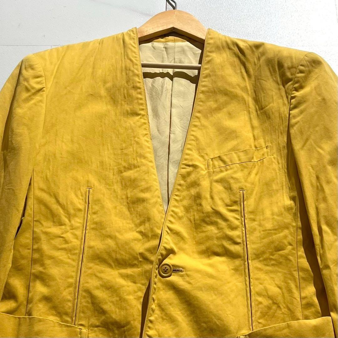 Vintage Issey Miyake Outwear - ISSEY MIYAKE MEN 90s Colorless Jacket Cotton Yellow Size L - Authentic Archive