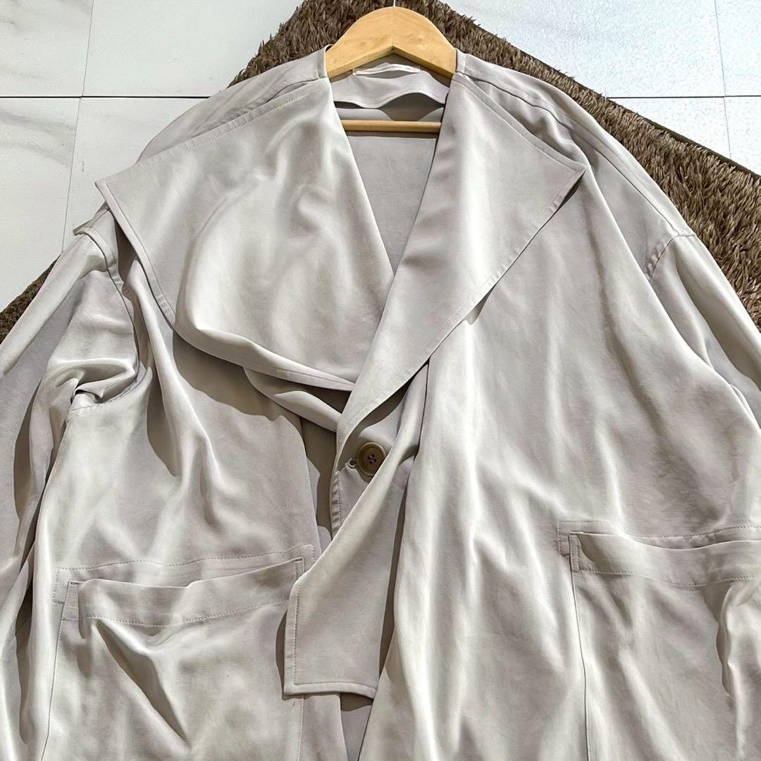 Vintage Yohji Yamamoto Outwear - Y's 22SS Oversized Long Coat Gray Size L - Authentic Archive