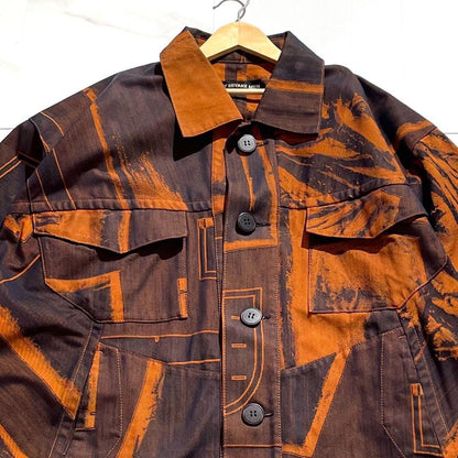 Vintage Issey Miyake Outwear - ISSEY MIYAKE MEN 20AW Denim Long Coat Orange Brown Size L - Authentic Archive