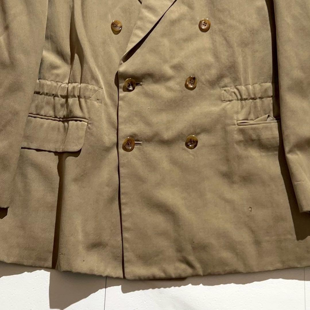 Vintage Comme des Garcons Outwear - COMME des GARÇONS HOMME PLUS 80s Double Breasted Jacket Beige Size L - Authentic Archive