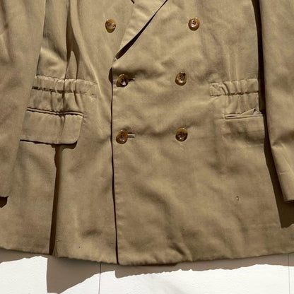 Vintage Comme des Garcons Outwear - COMME des GARÇONS HOMME PLUS 80s Double Breasted Jacket Beige Size L - Authentic Archive