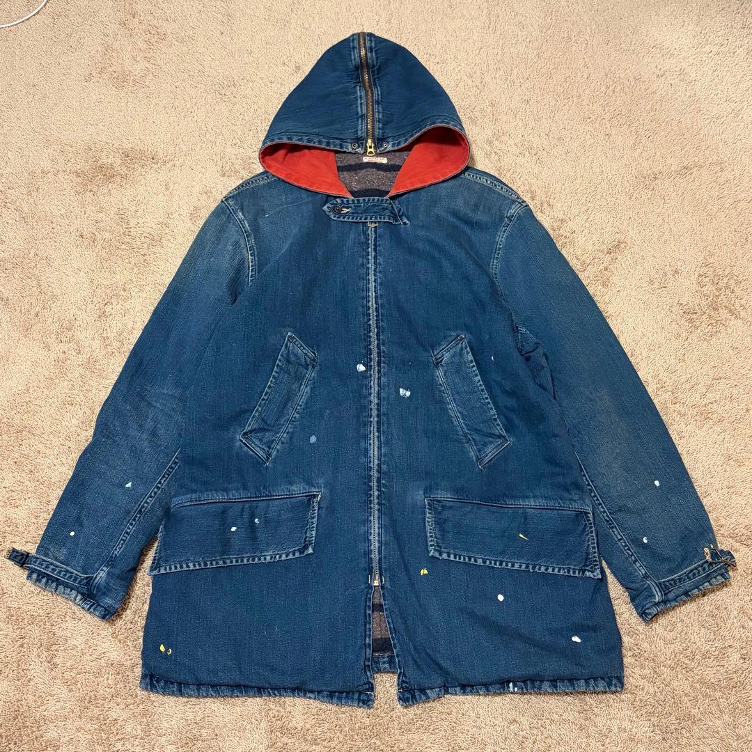 Vintage Kapital Outwear - KAPITAL Lumber Girl Paint Denim Coat Indigo Size M - Authentic Archive