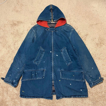 Vintage Kapital Outwear - KAPITAL Lumber Girl Paint Denim Coat Indigo Size M - Authentic Archive