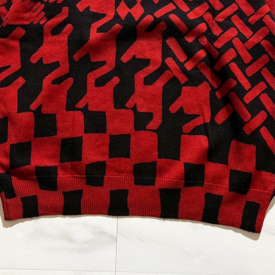 Vintage Issey Miyake Tops - ISSEY MIYAKE MEN 80s Oversized Long Sleeve Knit Sweater Red Size XL - Authentic Archive