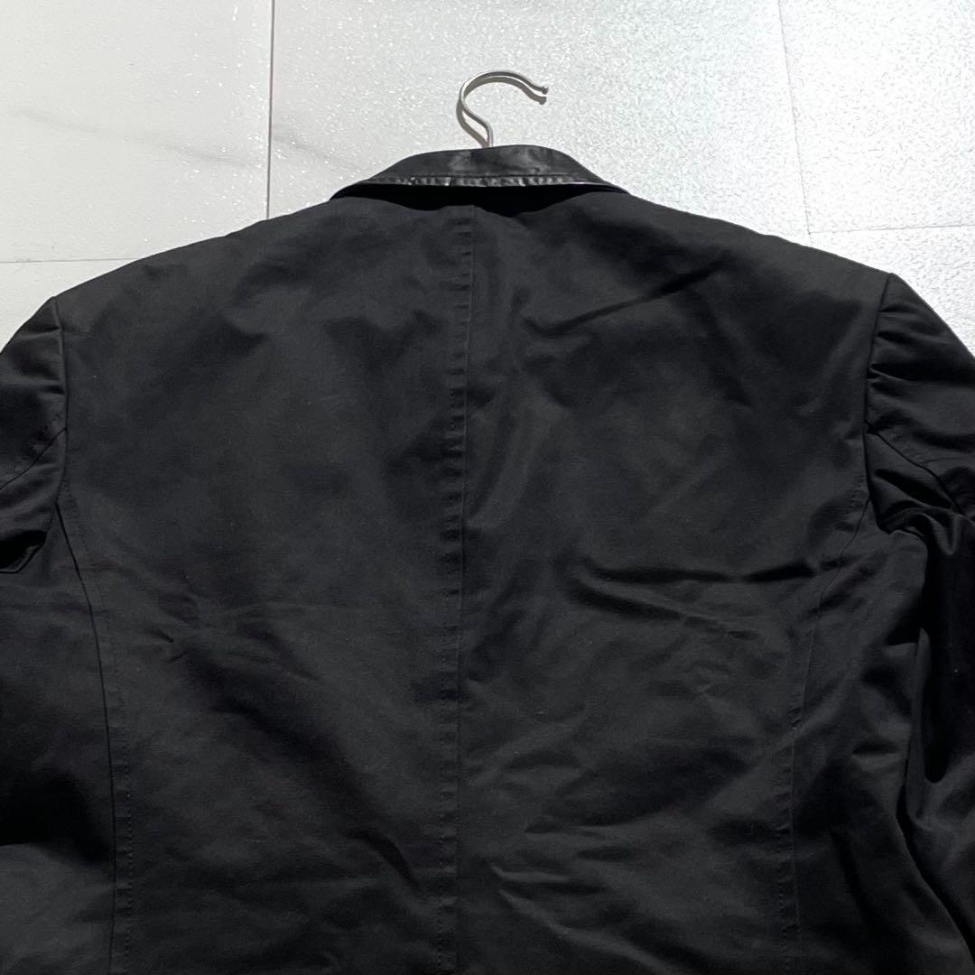 Vintage Yohji Yamamoto Outwear - Y's for men Leather Jacket Cotton Black Size M - Authentic Archive