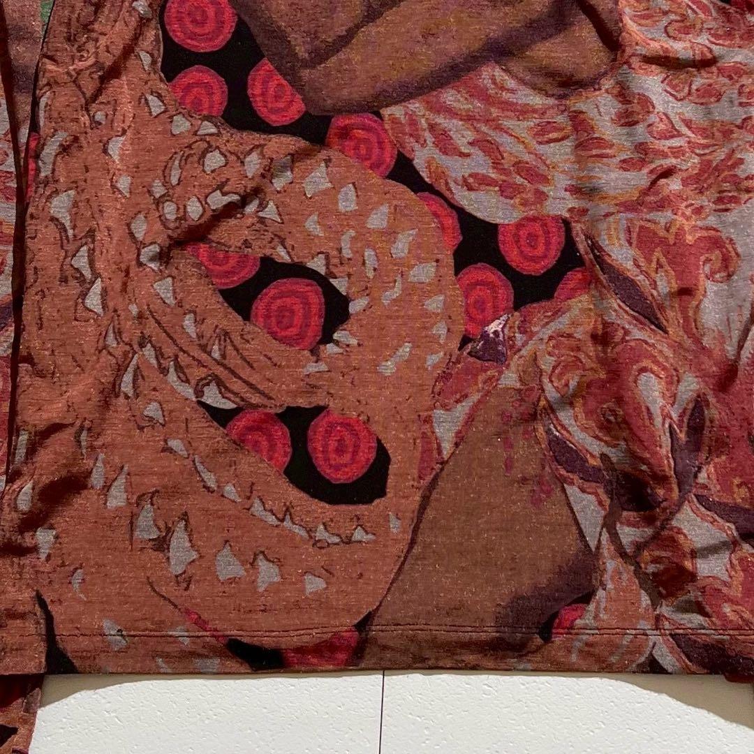 Vintage Jean Paul Gaultier Tops - Jean Paul Gaultier Power Net Picture Turtleneck Long Sleeve T-Shirt Size L - Authentic Archive