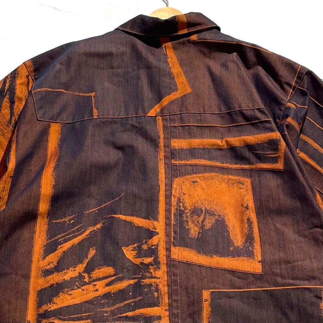 Vintage Issey Miyake Outwear - ISSEY MIYAKE MEN 20AW Denim Long Coat Orange Brown Size L - Authentic Archive