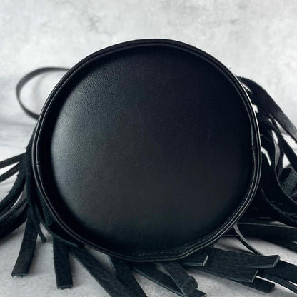 Vintage Yohji Yamamoto Accessory - Yohji Yamamoto +NOIR 20SS Fringe Shoulder Bag Leather Black - Authentic Archive