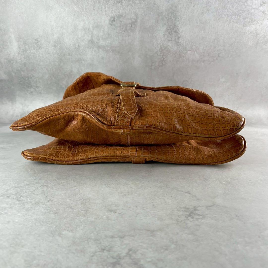 Vintage Maison MIHARA YASUHIRO Accessory - Miharayasuhiro Crocodile Leather Shoulder Bag Brown - Authentic Archive