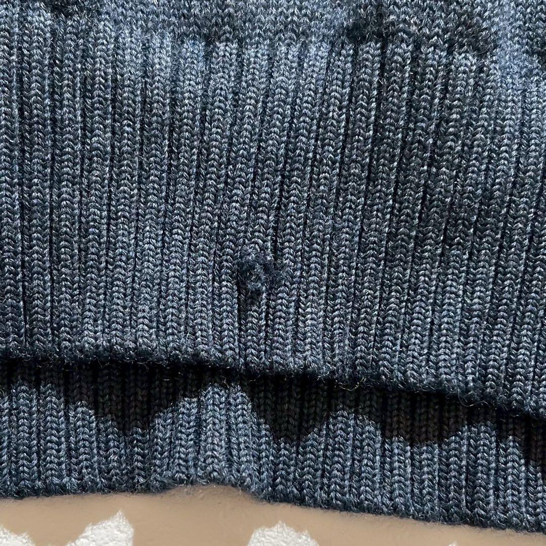 Vintage Yohji Yamamoto Tops - Yohji Yamamoto POUR HOMME 80s Sweater Wool Blue Size M - Authentic Archive