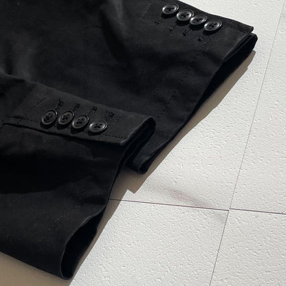 Vintage Yohji Yamamoto Outwear - Y's for men Leather Jacket Cotton Black Size M - Authentic Archive