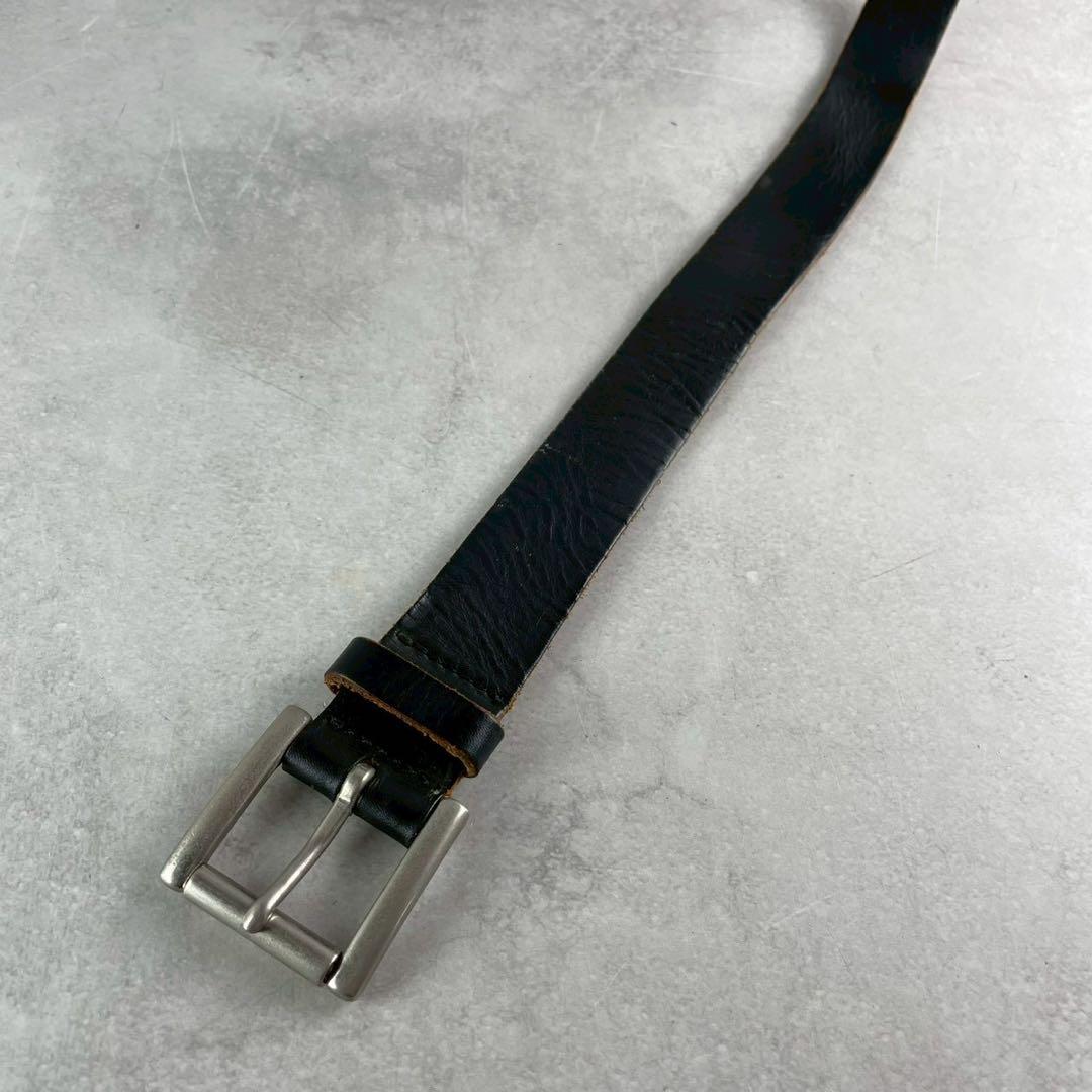Vintage Yohji Yamamoto Accessory - Yohji Yamamoto POUR HOMME Leather Belt Black - Authentic Archive